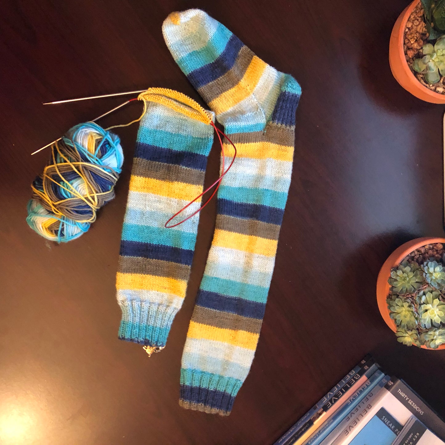 HER Support Hand Knit Stripped Socks (Pre-Order)