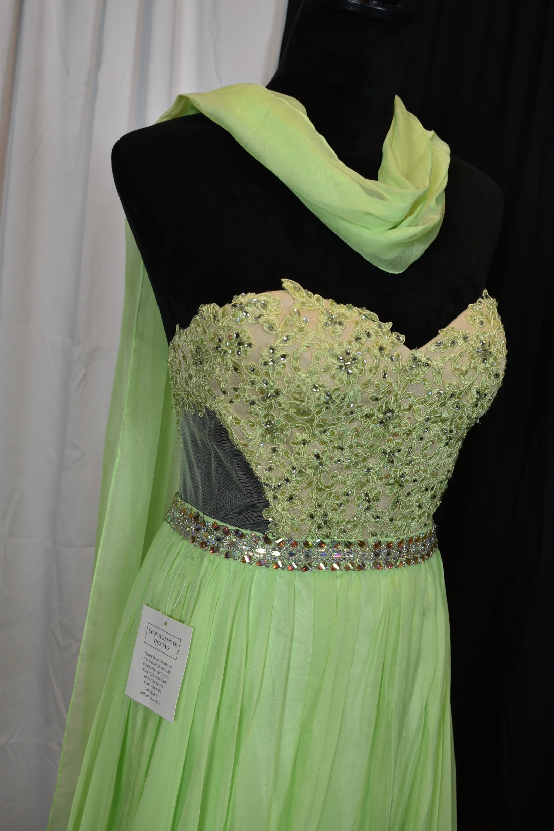 Fluorescent Green Formal Dress