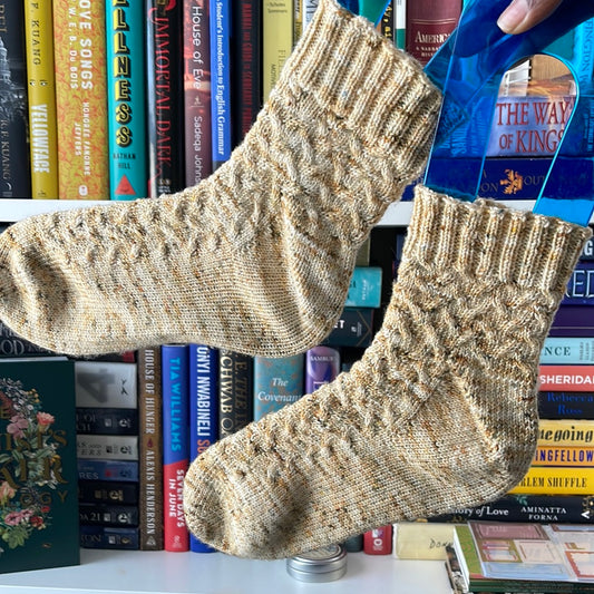 Hand Knit Speckled & Stripped Socks (Pre-Order)