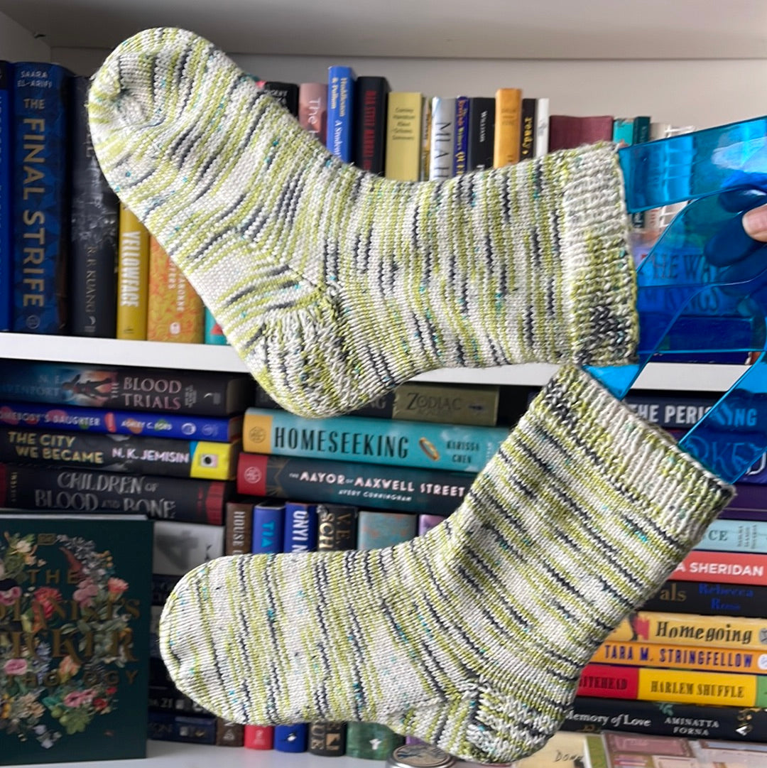 Hand Knit Speckled & Stripped Socks (Pre-Order)