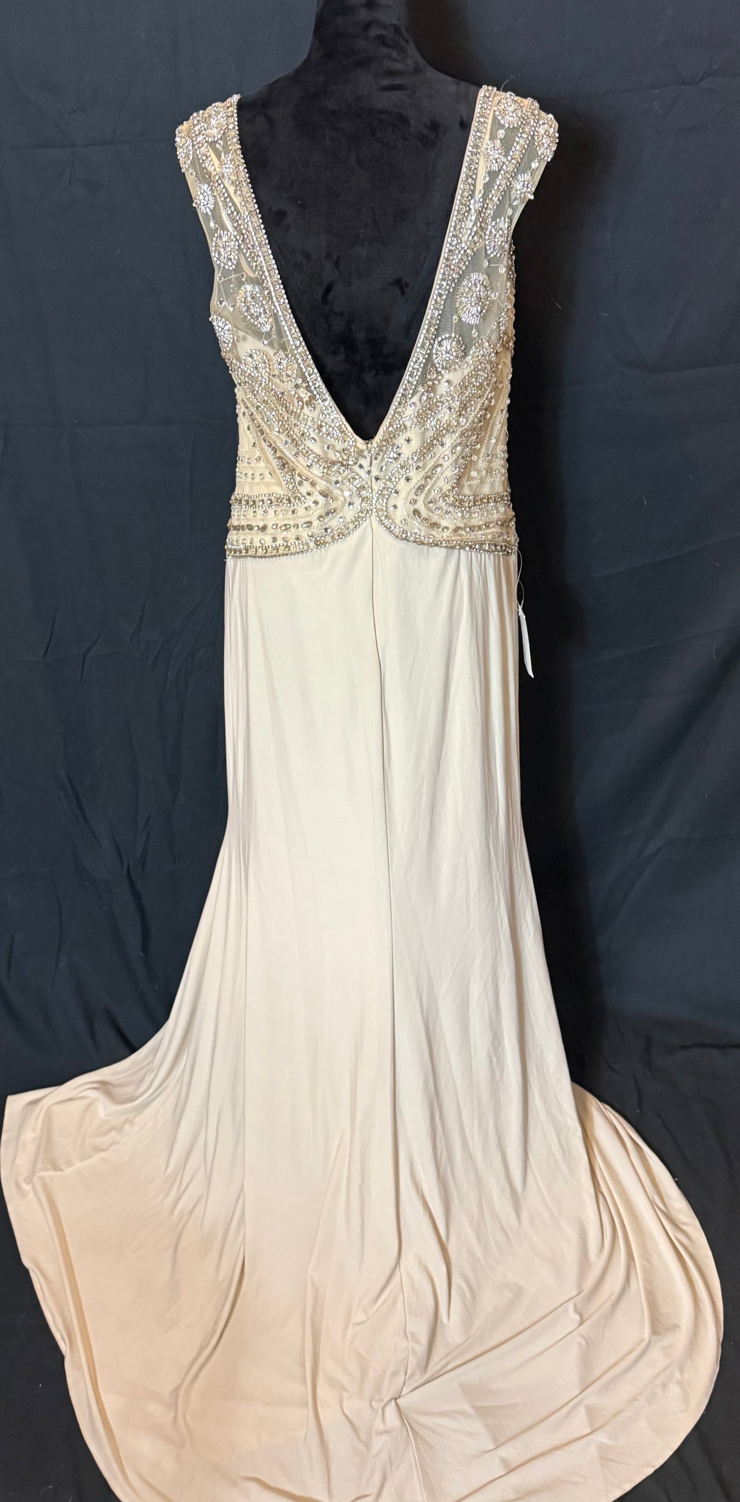 Cream Jeweled Dress