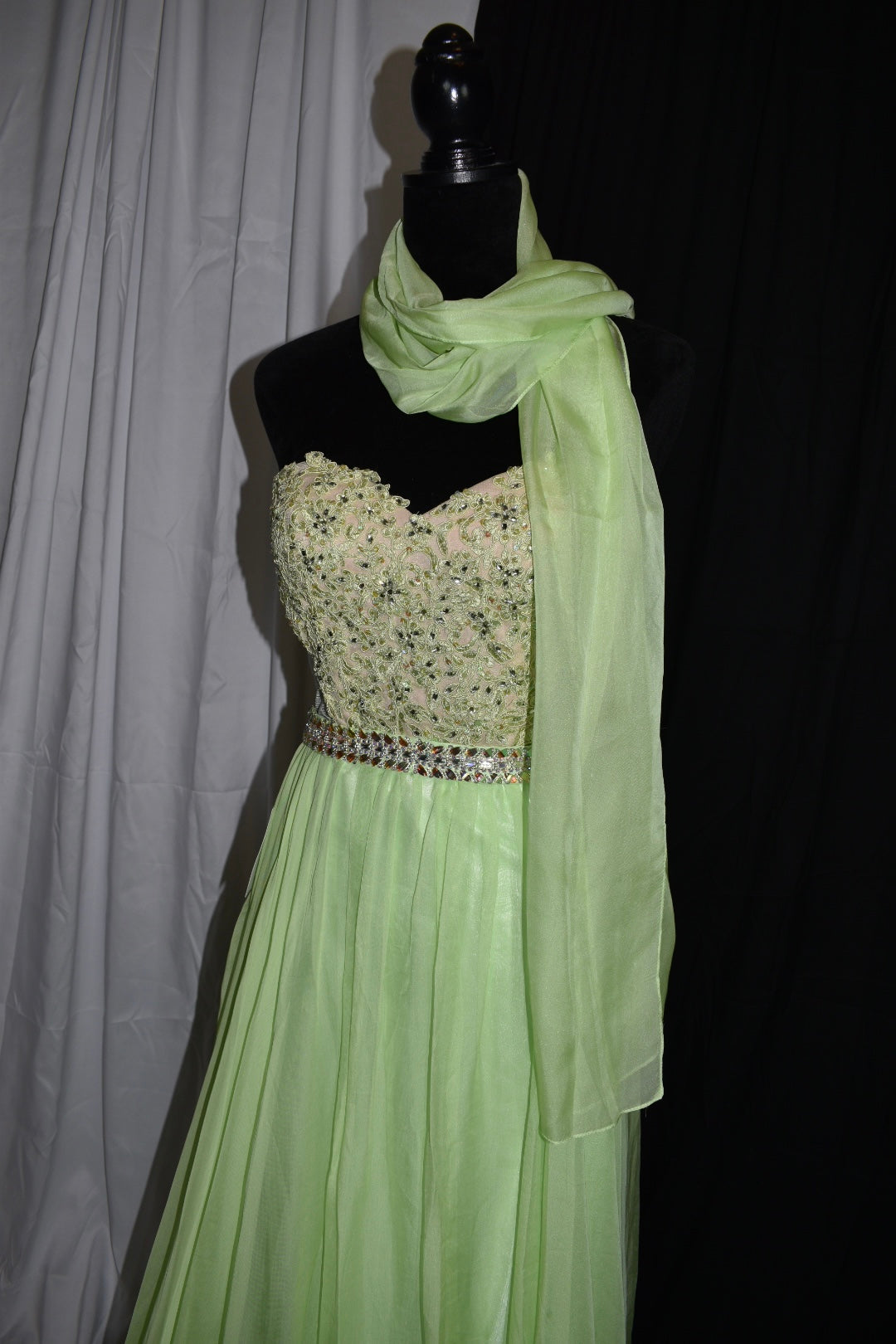 Fluorescent  Green Formal Dress