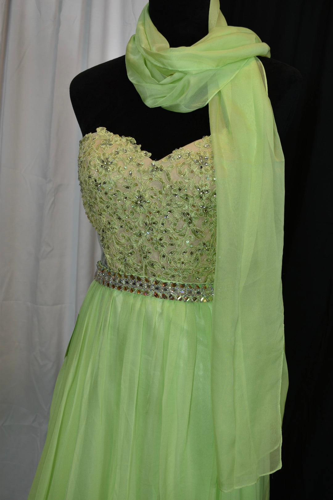 Fluorescent  Green Formal Dress