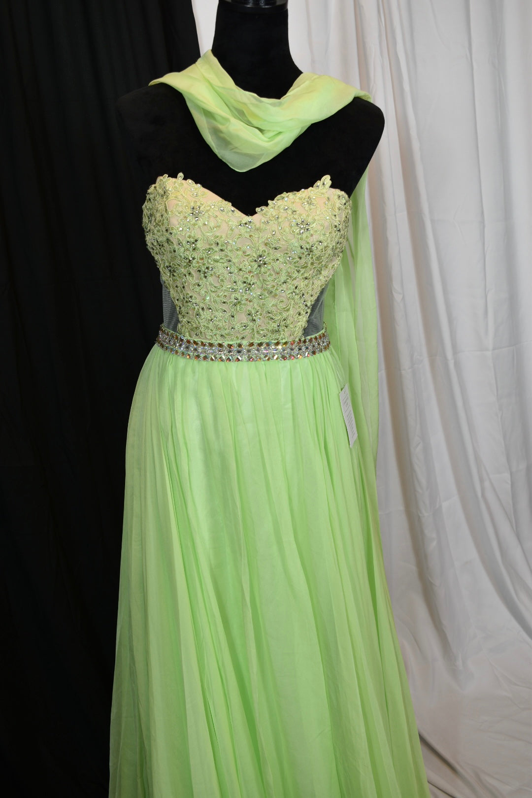 Fluorescent  Green Formal Dress