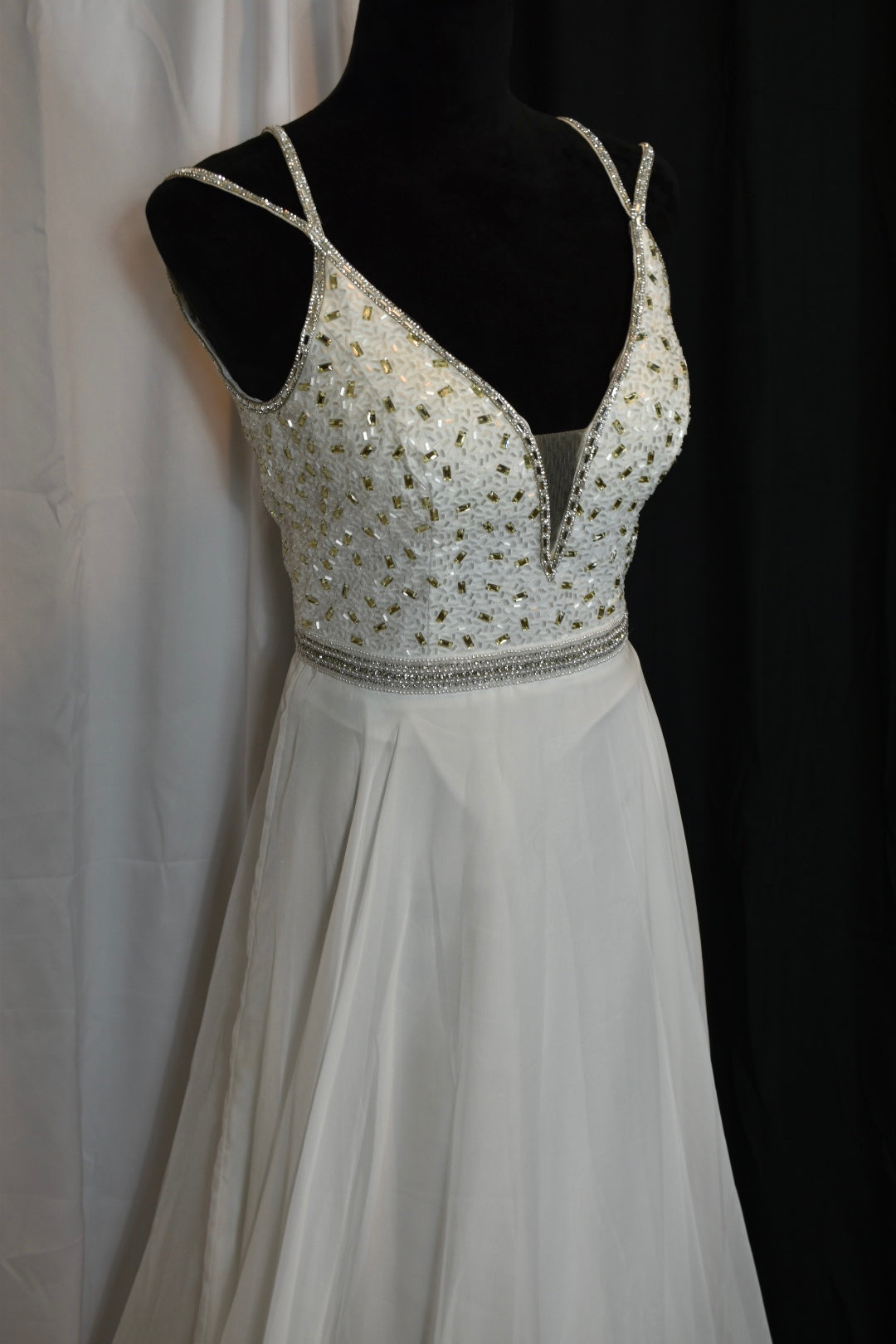 White Sparkly Formal Dress