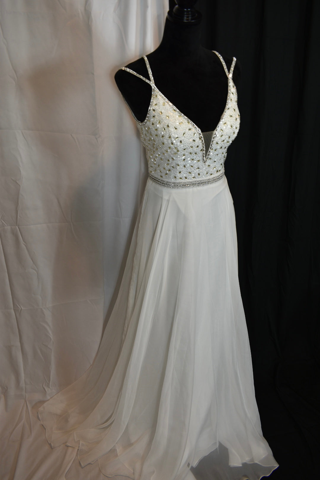White Sparkly Formal Dress