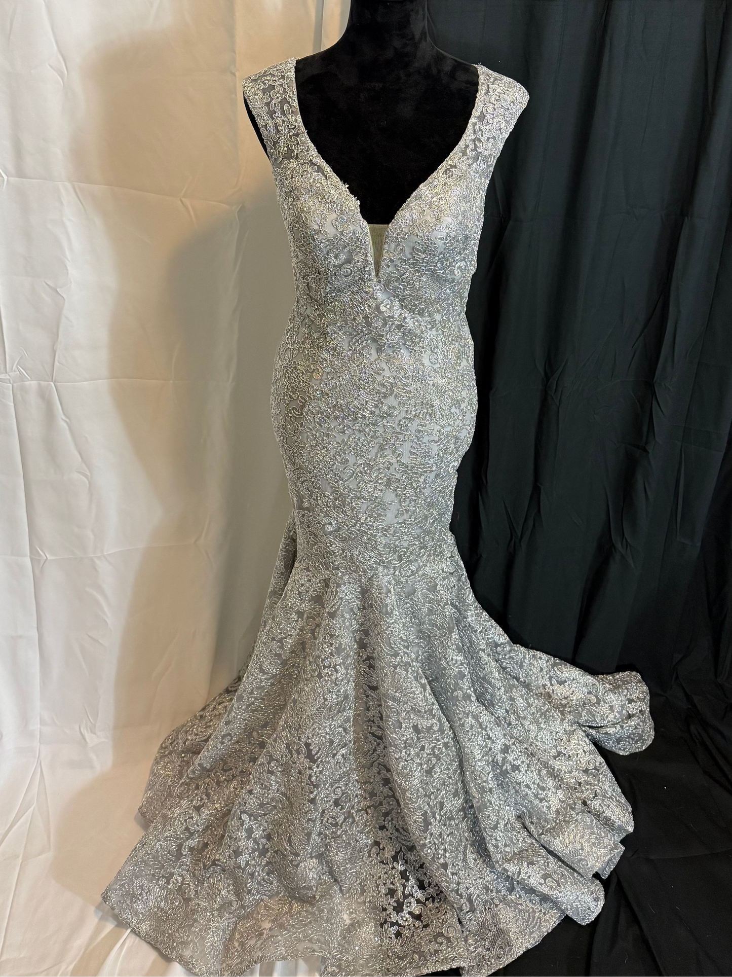 Silver Sparkle Formal Dress