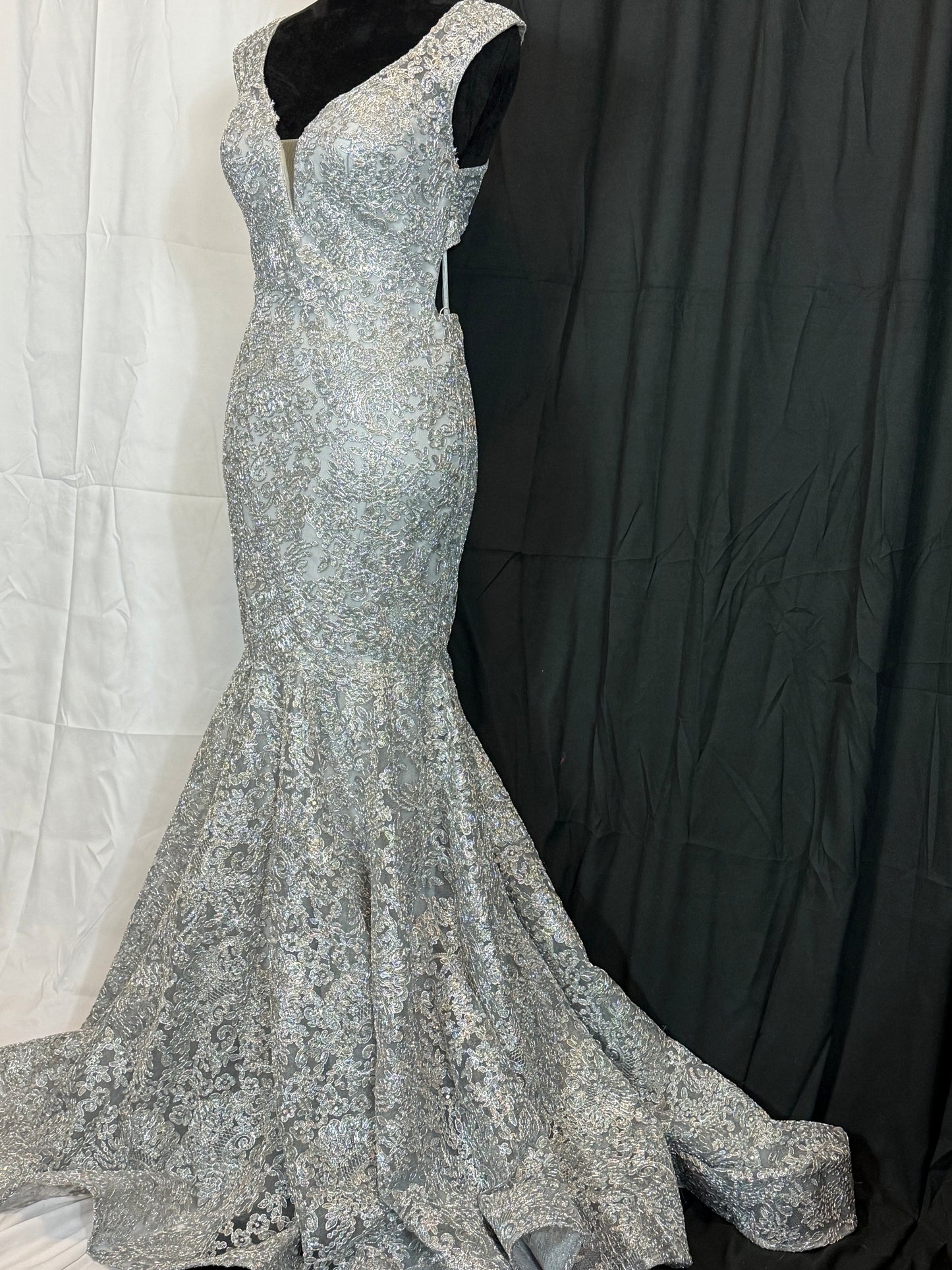 Silver Sparkle Formal Dress