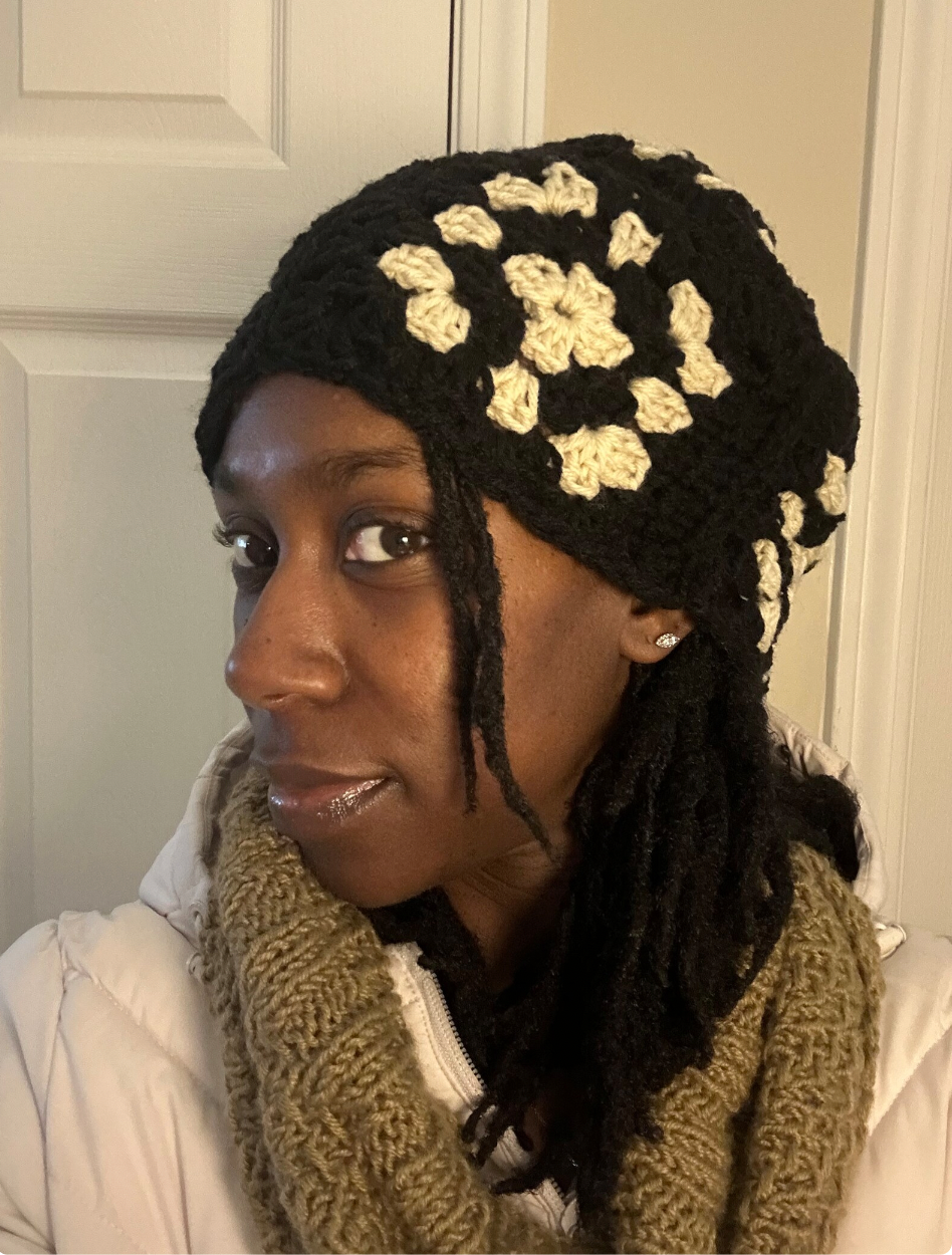 Rose Box Crochet Grannie Square Hat